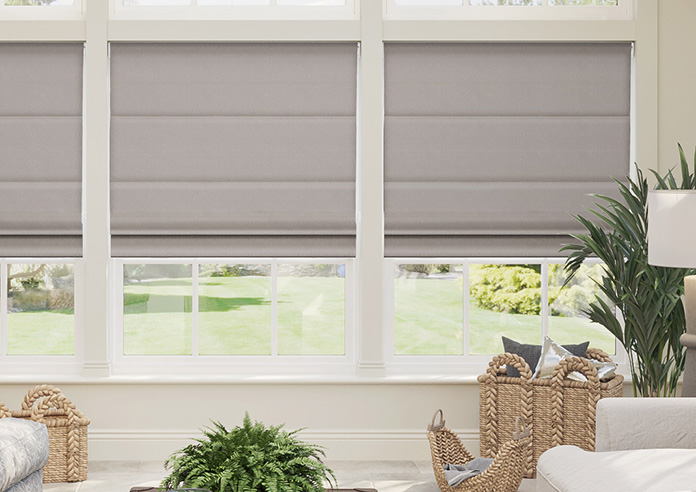 Bruschal (Blackout), Mouse Brown - Twist&Fit Roman Blind - Image 3
